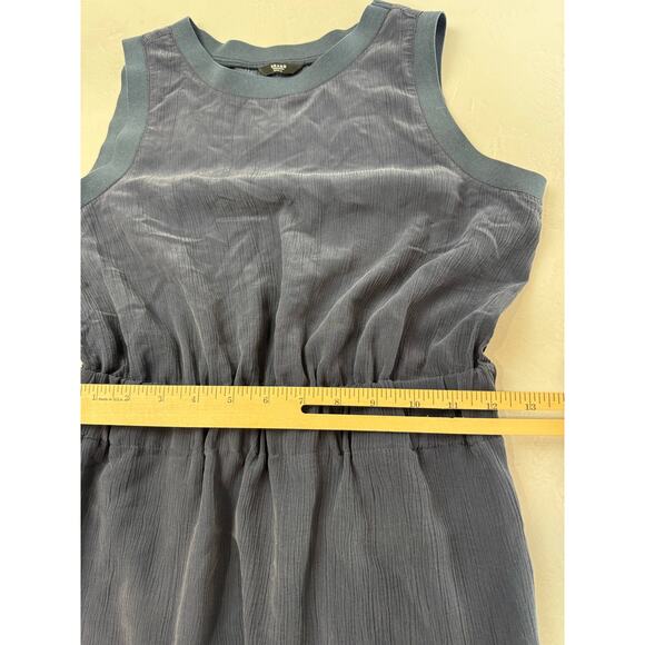 Brass Sleeveless Elastic Waist Dress Blue Small Modal Blend Casual Minimalist - Picture 5 of 12